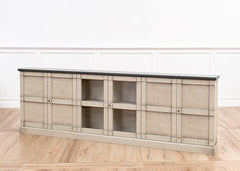 Architectural Storage Grey Six Door Console - Ornate Home