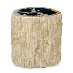 Arco Black/White Petrified Wood Top Accent Table - Ornate Home