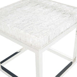 Arctic Acrylic/Polished Stainless Steel Side Table - Ornate Home