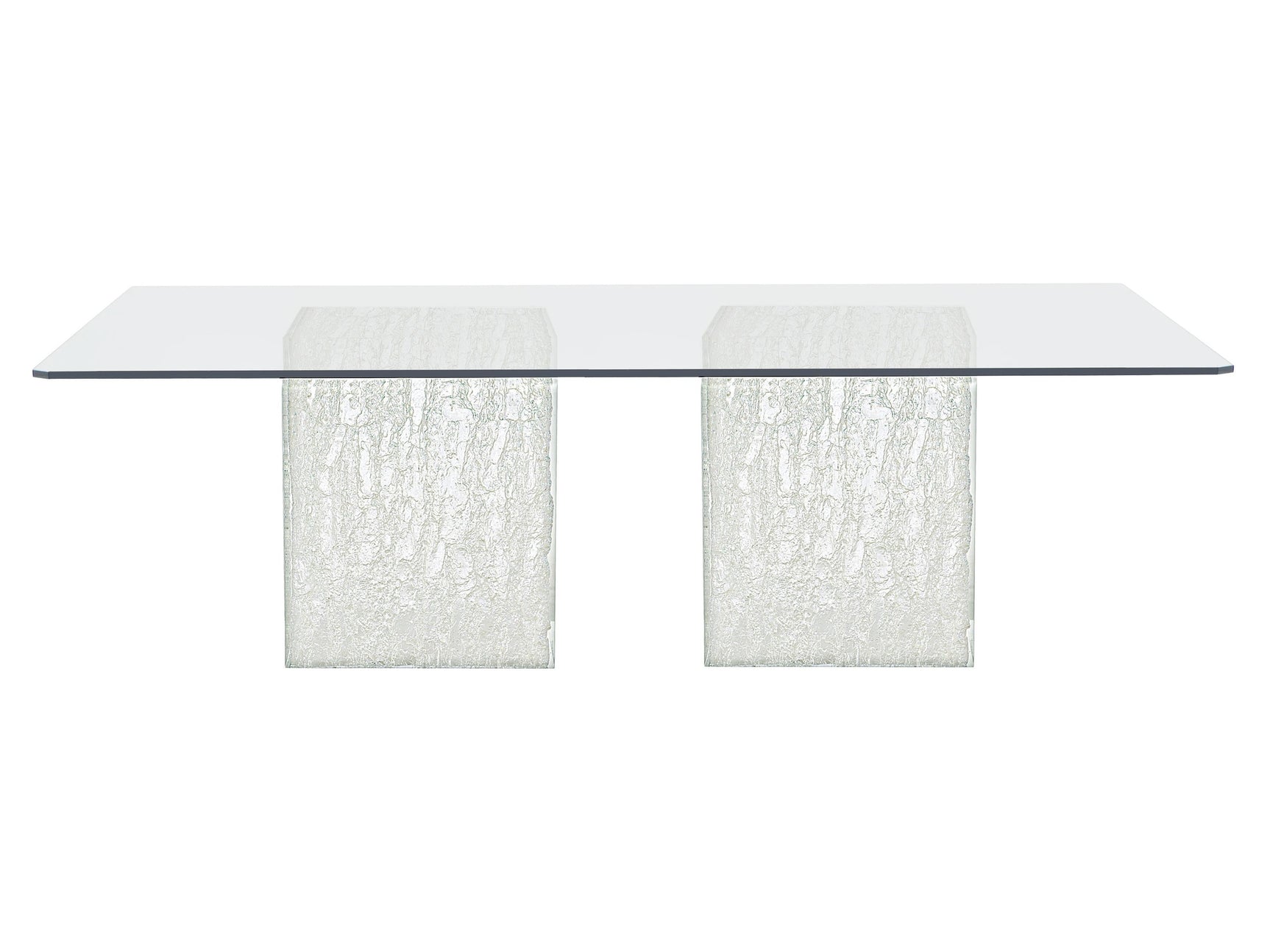 Arctic Clear/Acrylic Rectangular Dining Table - Ornate Home