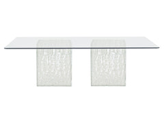 Arctic Clear/Acrylic Rectangular Dining Table - Ornate Home