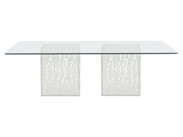 Arctic Clear/Acrylic Rectangular Dining Table - Ornate Home