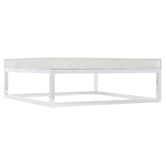 Arctic Ice Acrylic/Polished Stainless Steel Cocktail Table - Ornate Home