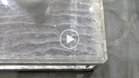 Arctic Ice Acrylic/Polished Stainless Steel Cocktail Table - Ornate Home