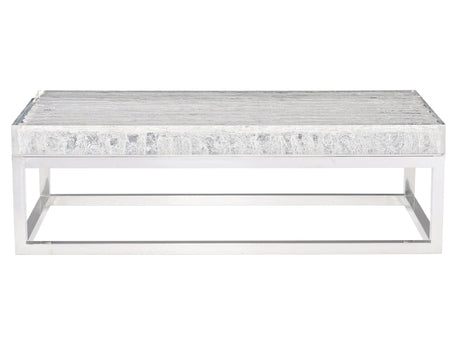 Arctic Ice Acrylic/Polished Stainless Steel Cocktail Table - Ornate Home