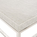 Arctic Ice Acrylic/Polished Stainless Steel Cocktail Table - Ornate Home