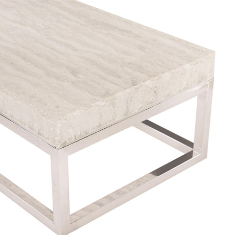 Arctic Ice Acrylic/Polished Stainless Steel Cocktail Table - Ornate Home