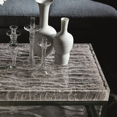 Arctic Ice Acrylic/Polished Stainless Steel Cocktail Table - Ornate Home