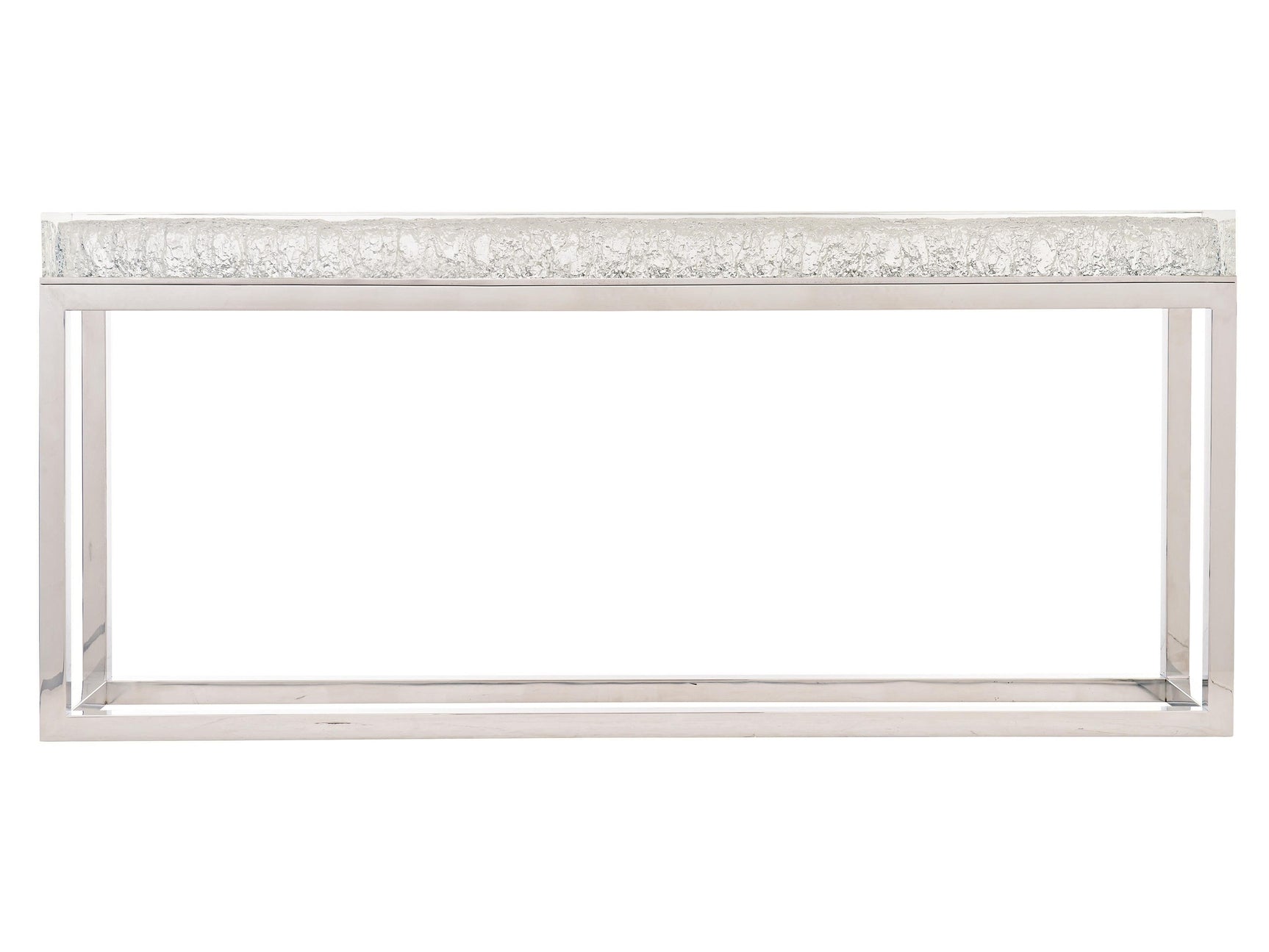 Arctic Ice/Polished Stainless Steel Console Table - Ornate Home