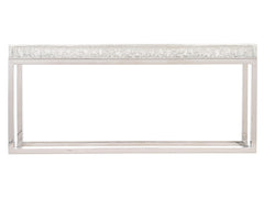 Arctic Ice/Polished Stainless Steel Console Table - Ornate Home