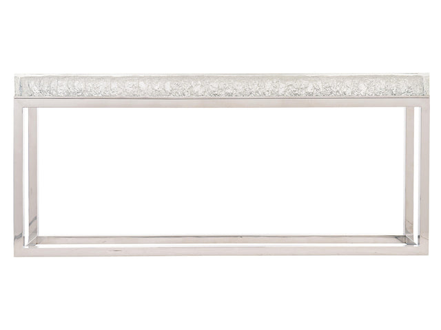 Arctic Ice/Polished Stainless Steel Console Table - Ornate Home