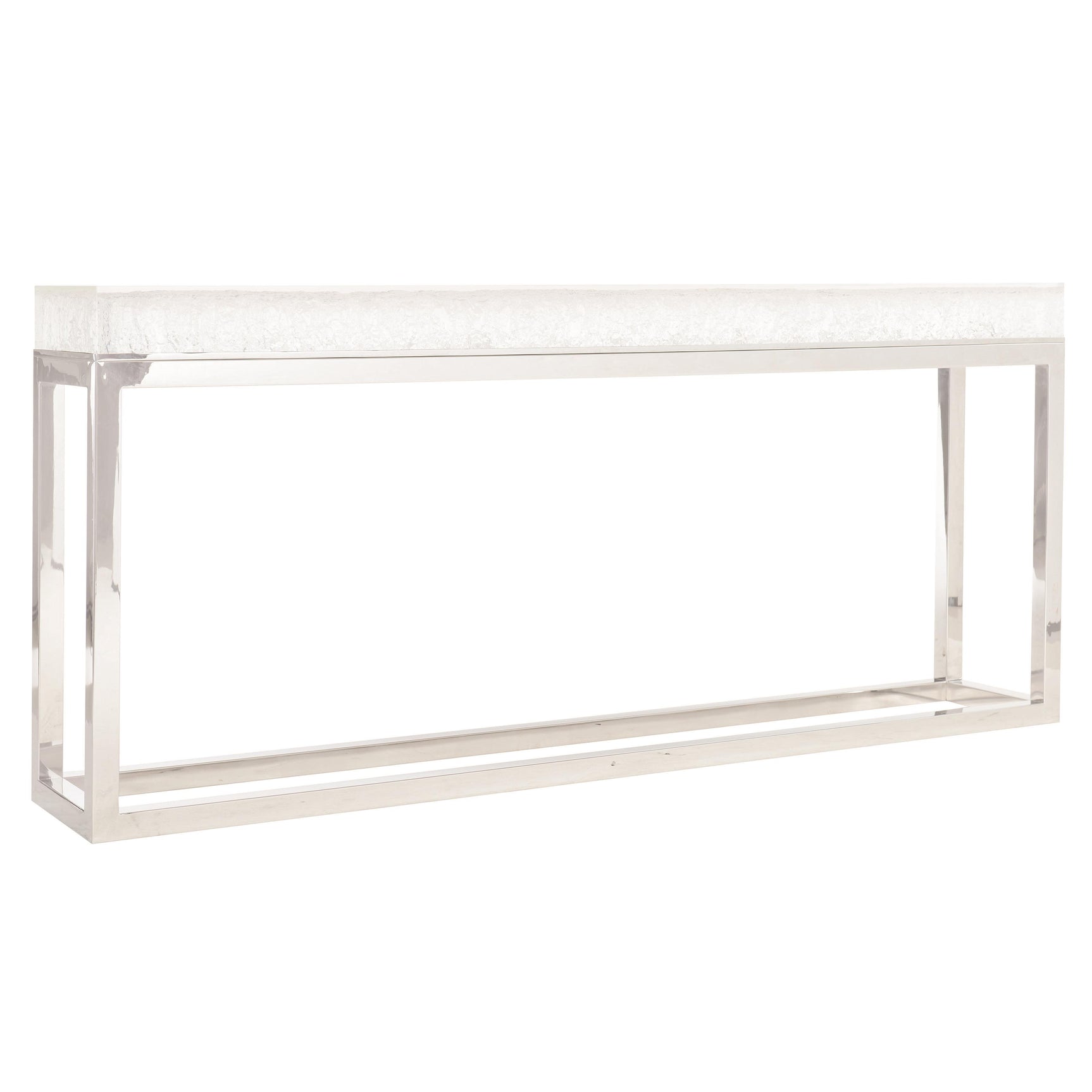 Arctic Ice/Polished Stainless Steel Console Table - Ornate Home