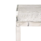 Arctic Ice/Polished Stainless Steel Console Table - Ornate Home
