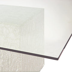 Arctic Ivory/Clear Dining Table - Ornate Home