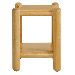 Arcus Oak Rectangular 2-Tier Side Table - Ornate Home