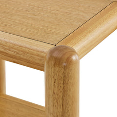 Arcus Oak Rectangular 2-Tier Side Table - Ornate Home