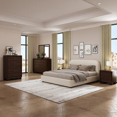 Arden Beige Queen Bed - Ornate Home