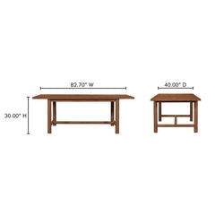 Arden Brown Dining Table - Ornate Home