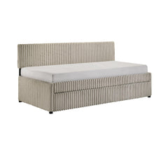 Arden Corduroy Beige Twin Daybed with Trundle - Ornate Home