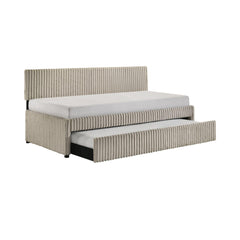 Arden Corduroy Beige Twin Daybed with Trundle - Ornate Home