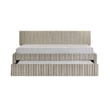Arden Corduroy Beige Twin Daybed with Trundle - Ornate Home