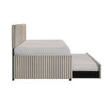 Arden Corduroy Beige Twin Daybed with Trundle - Ornate Home