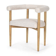 Arden Cream/Brown Curved Back Dining Side Chair - Ornate Home
