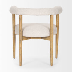 Arden Cream/Brown Curved Back Dining Side Chair - Ornate Home