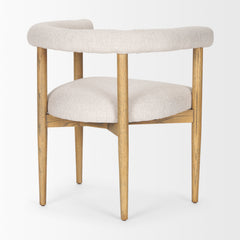 Arden Cream/Brown Curved Back Dining Side Chair - Ornate Home