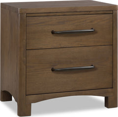 Arden Tavern Brown 2-Drawer Nightstand - Ornate Home