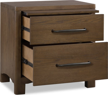 Arden Tavern Brown 2-Drawer Nightstand - Ornate Home