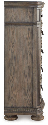 Ardenfield Light Brown California King Sleigh Bedroom Set with Chest and Nightstand (Online Special Price) - Ornate Home