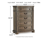Ardenfield Light Brown California King Sleigh Bedroom Set with Chest and Nightstand (Online Special Price) - Ornate Home