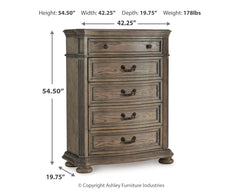 Ardenfield Light Brown California King Sleigh Bedroom Set with Chest and Nightstand - Ornate Home