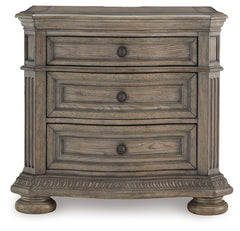 Ardenfield Light Brown California King Sleigh Bedroom Set with Chest and Nightstand - Ornate Home