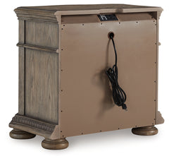 Ardenfield Light Brown California King Sleigh Bedroom Set with Chest and Nightstand - Ornate Home
