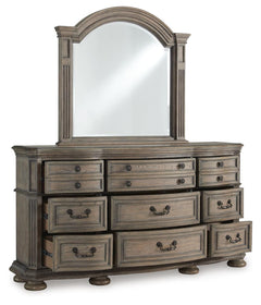 Ardenfield Light Brown Dresser, Mirror, Chest and Nightstand - Ornate Home