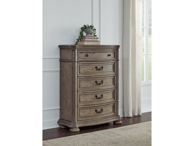Ardenfield Light Brown Five Drawer Chest (Online Special Price) - Ornate Home