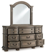 Ardenfield Light Brown King Sleigh Bedroom Set with Dresser, Mirror and Nightstand (Online Special Price) - Ornate Home