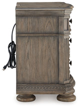 Ardenfield Light Brown King Sleigh Bedroom Set with Dresser, Mirror and Nightstand - Ornate Home