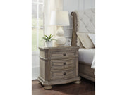 Ardenfield Light Brown Three Drawer Nightstand - Ornate Home