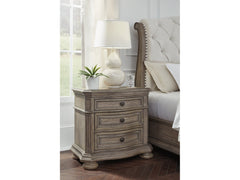 Ardenfield Light Brown Three Drawer Nightstand - Ornate Home