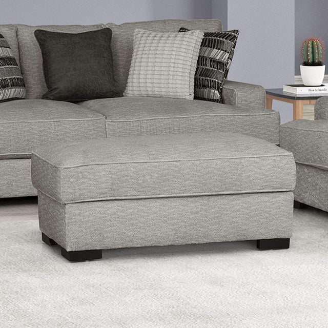 Ardenfold Gray Ottoman - Ornate Home