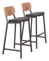 Ardenne Black & Brown Barstool (Set of 2) - Ornate Home