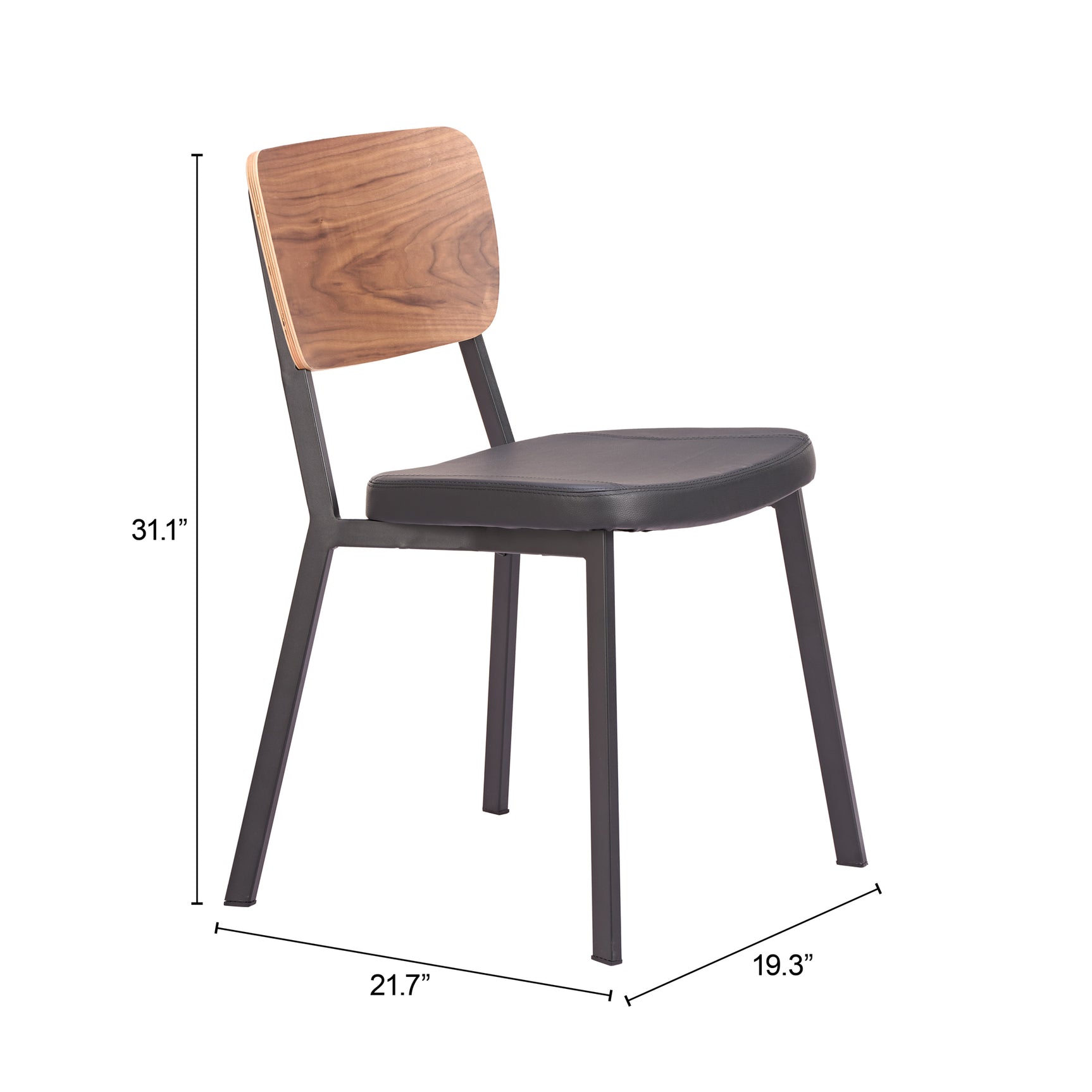 Ardenne Black & Brown Dining Chair (Set of 4) - Ornate Home