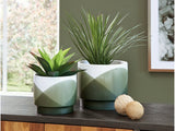 Ardenridge Green/White Planter (Set of 2) (Online Special Price) - Ornate Home