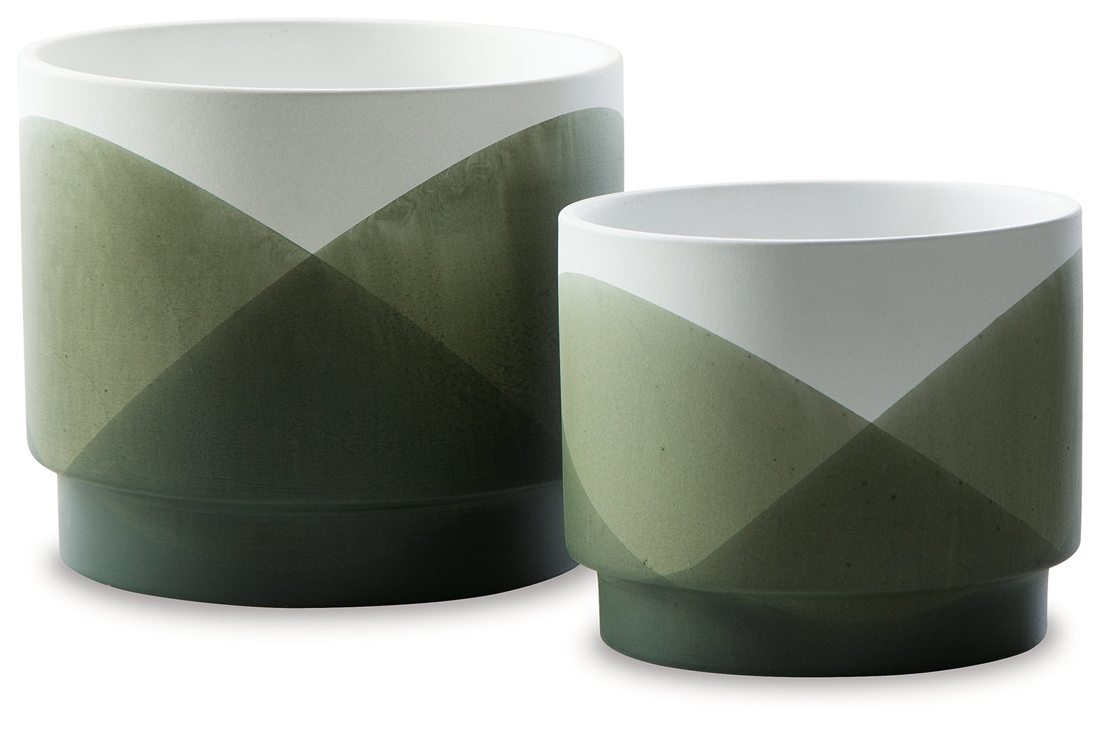 Ardenridge Green/White Planter (Set of 2) (Online Special Price) - Ornate Home