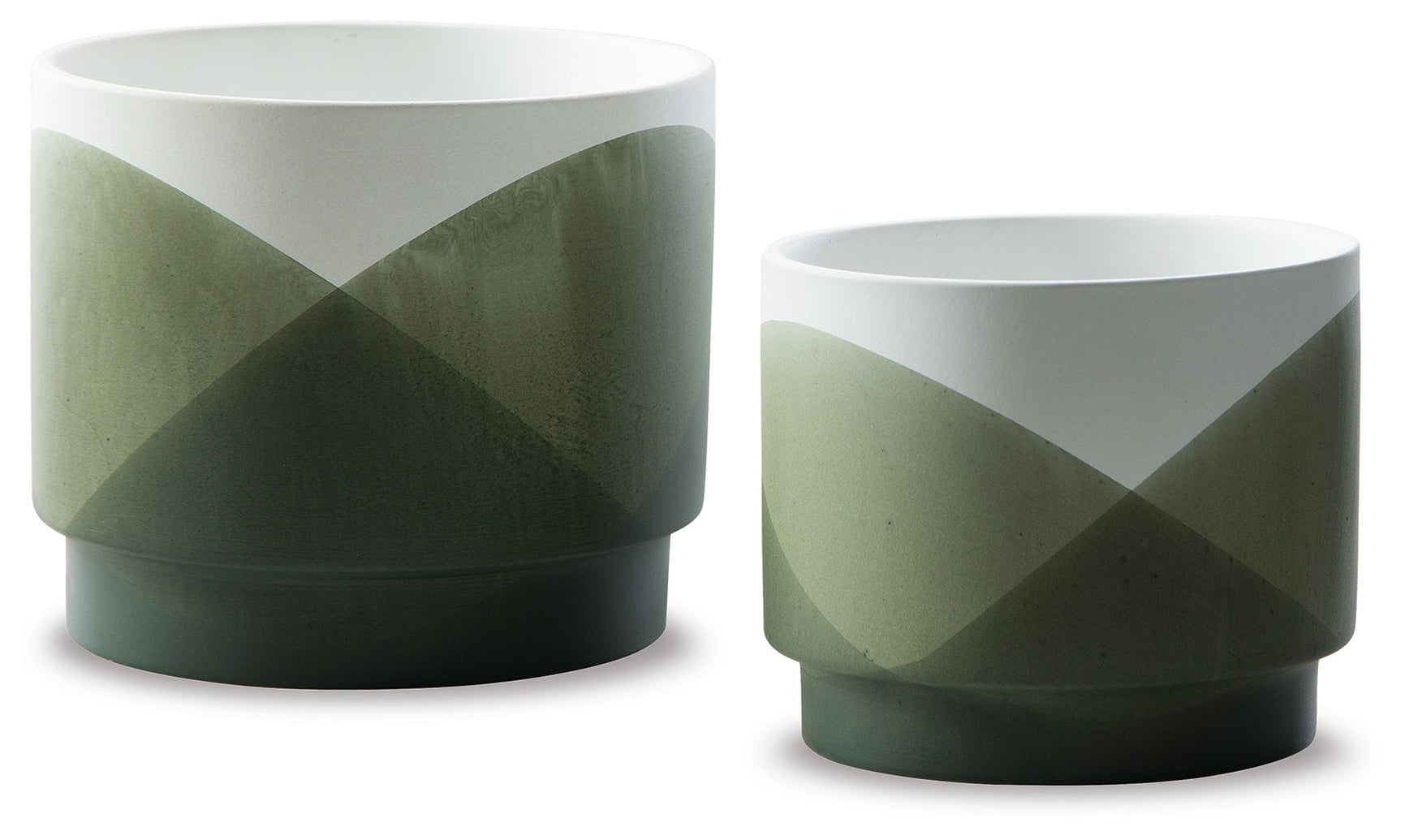 Ardenridge Green/White Planter (Set of 2) (Online Special Price) - Ornate Home