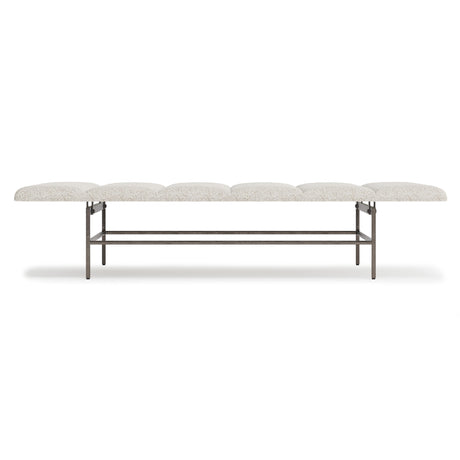 Ardmore White/Cream Fabric Bench - Ornate Home