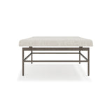 Ardmore White/Cream Fabric Bench - Ornate Home
